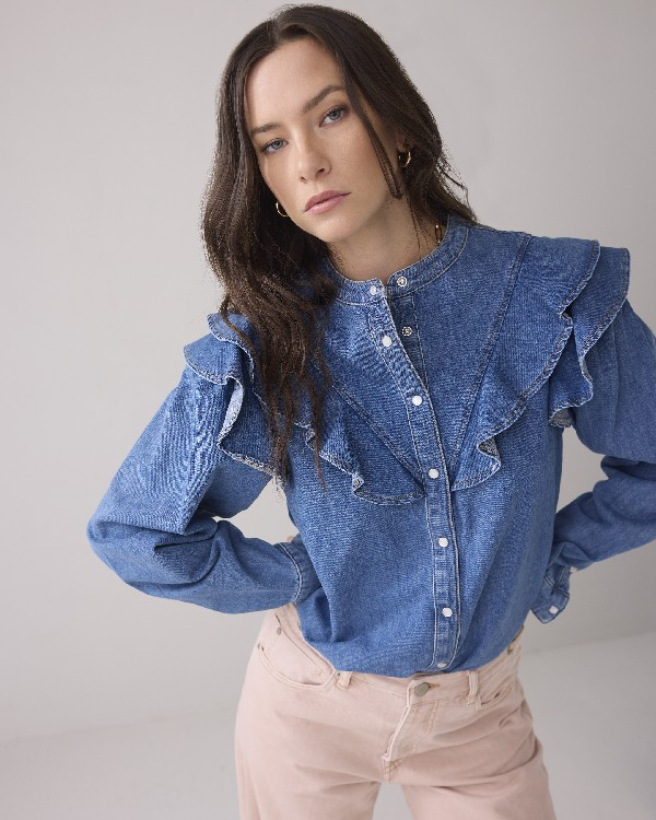 chemisier en denim chemisier en denim