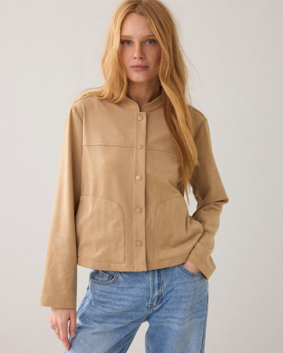Veste chemisier en daim