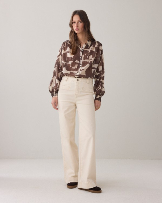 Jeans évasé taille haute