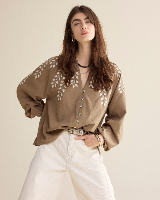 Chemisier aspect lin