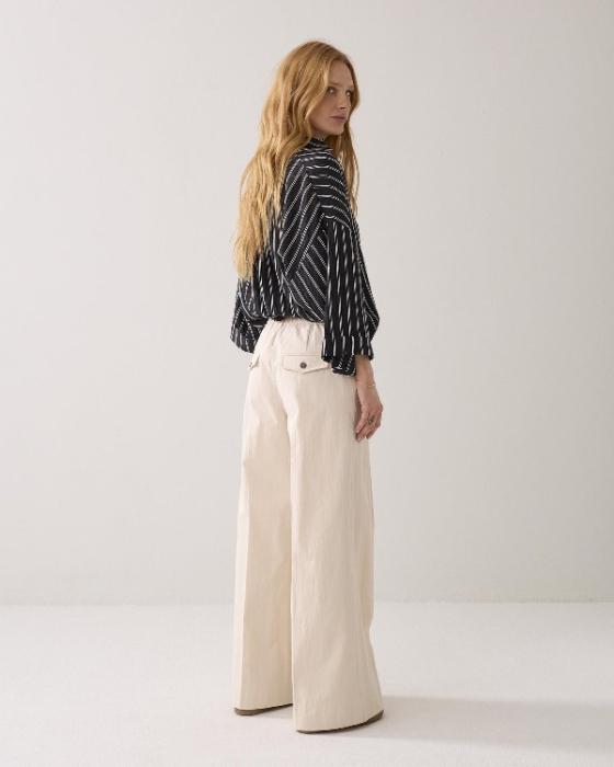 Pantalon large en coton