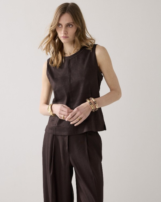 Haut sans manches en lin