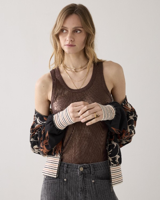 Débardeur en maille côtelée...