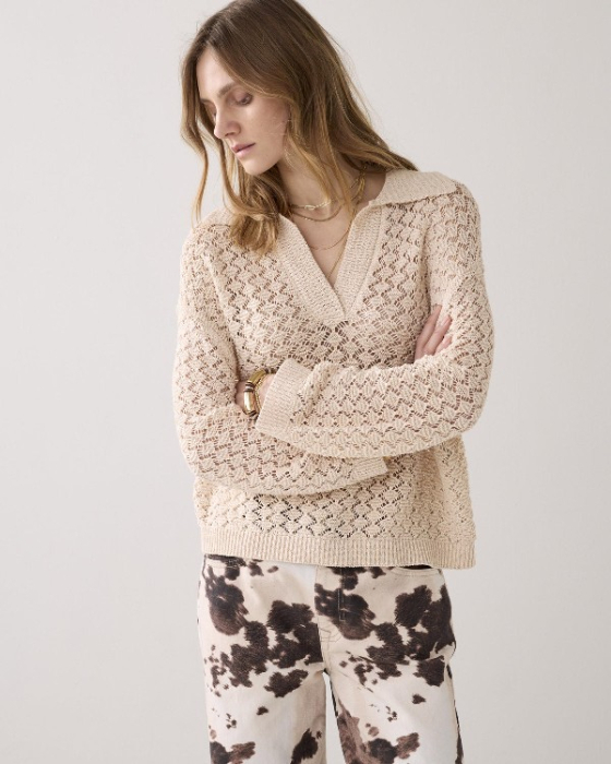 Pull polo  en maille 