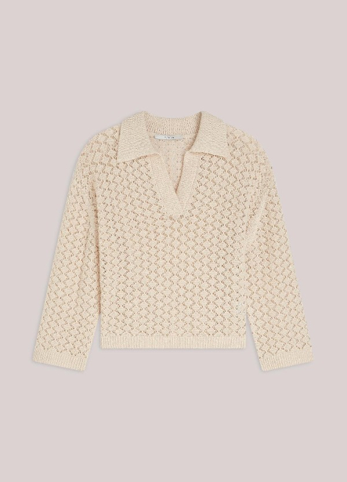 Pull polo  en maille 