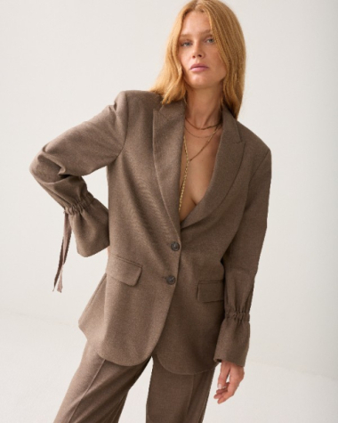 Blazer boyfriend manches à nœud