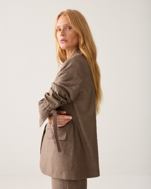Blazer boyfriend manches à nœud