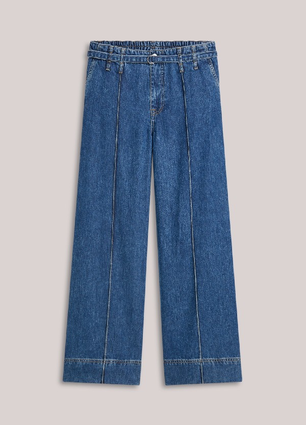 Jean droit en denim Tencel