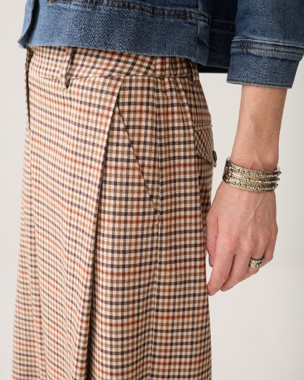 Pantalon ample carreaux