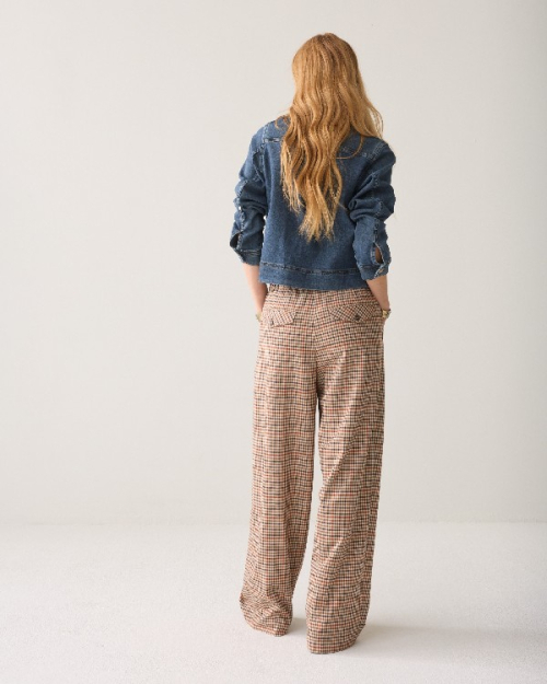 Pantalon ample carreaux