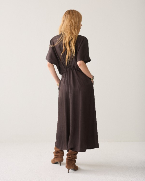 Robe boutonnée brillante