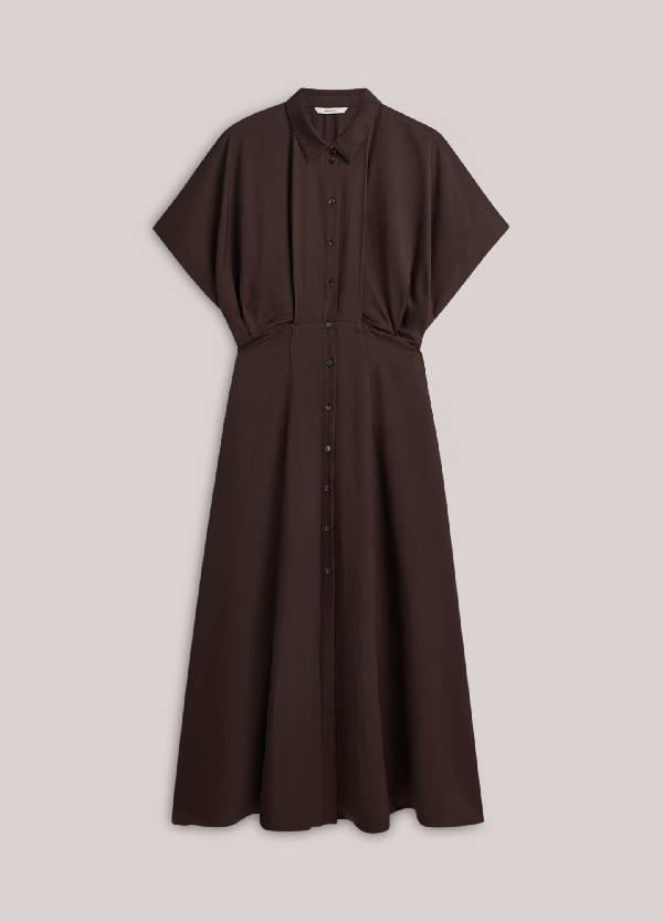 Robe boutonnée brillante