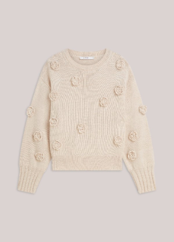 Pull avec des fleurs brodées
