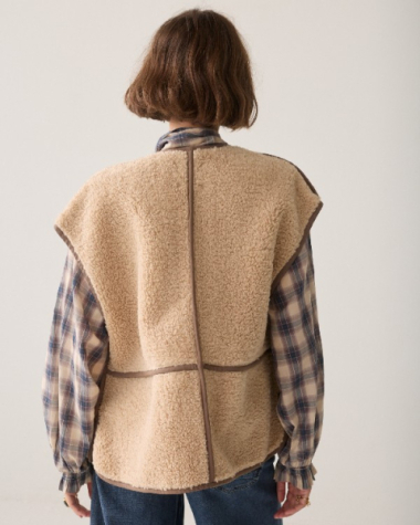 Gilet réversible teddy