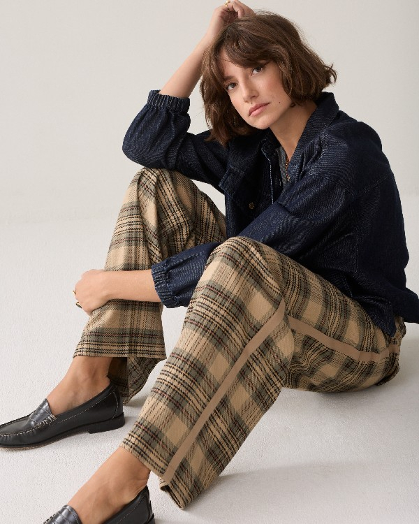 Pantalon ample carreaux