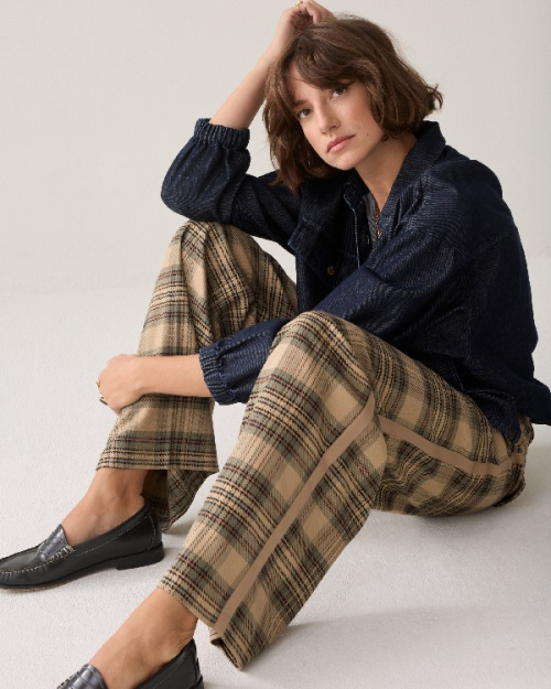 Pantalon ample carreaux