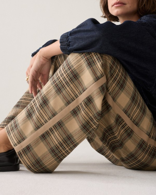 Pantalon ample carreaux