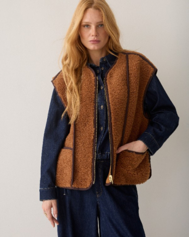 Gilet réversible teddy