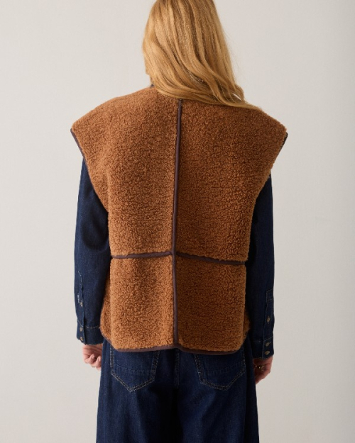 Gilet réversible teddy