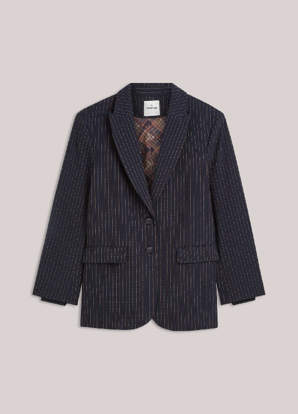 Blazer boyfriend à rayures