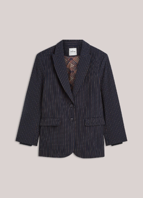 Blazer boyfriend à rayures