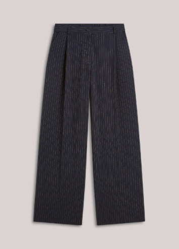 Pantalon plis fines rayures