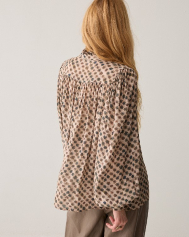 Blouse à imprimé flou
