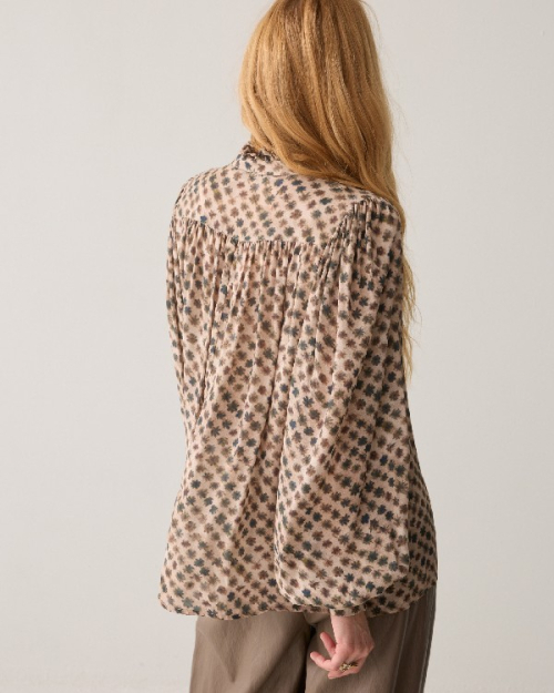 Blouse à imprimé flou