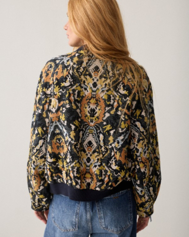 Blouson aviateur en jacquard