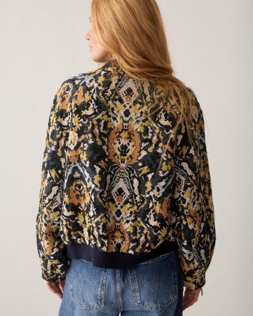 Blouson aviateur en jacquard