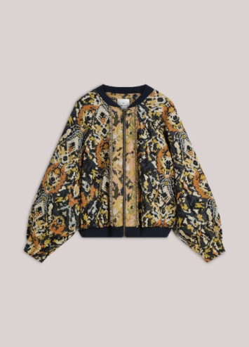 Blouson aviateur en jacquard