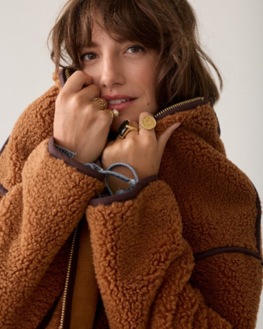 Veste réversible en peluche