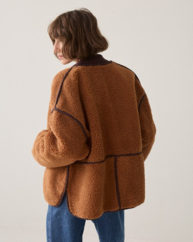 Veste réversible en peluche