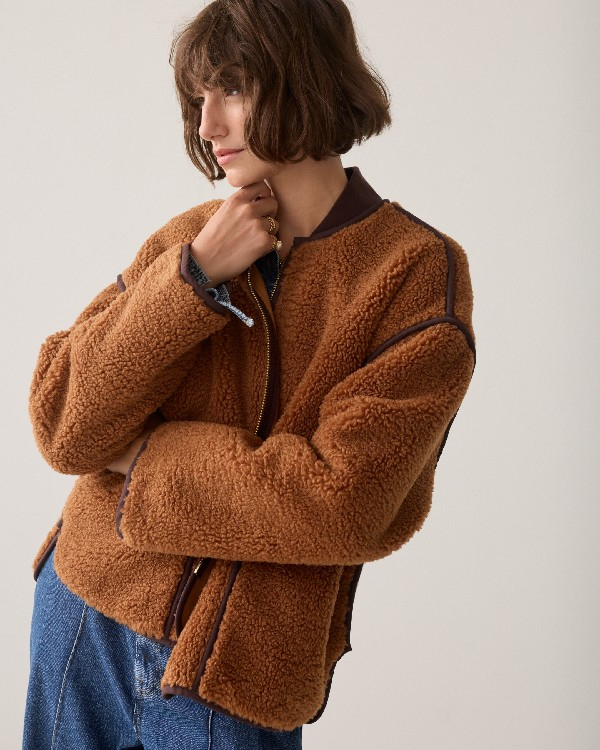 Veste réversible en peluche