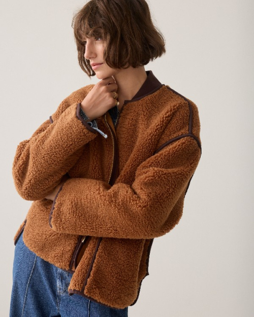 Veste réversible en peluche
