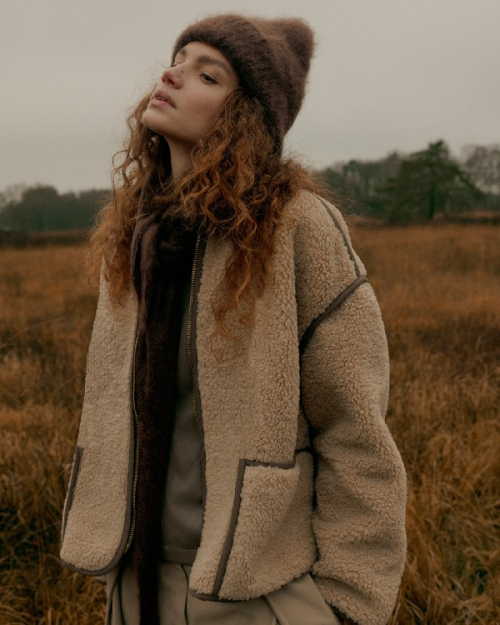 Veste réversible en peluche