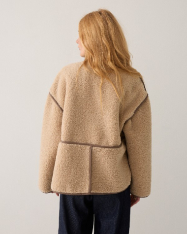 Veste réversible en peluche