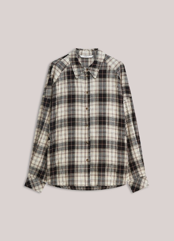 Chemisier carreaux en flanelle