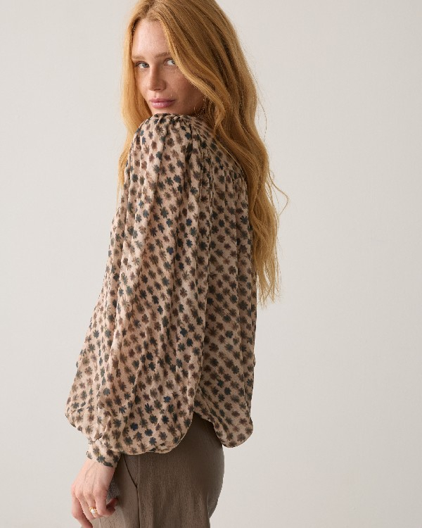 Blouse à imprimé flou