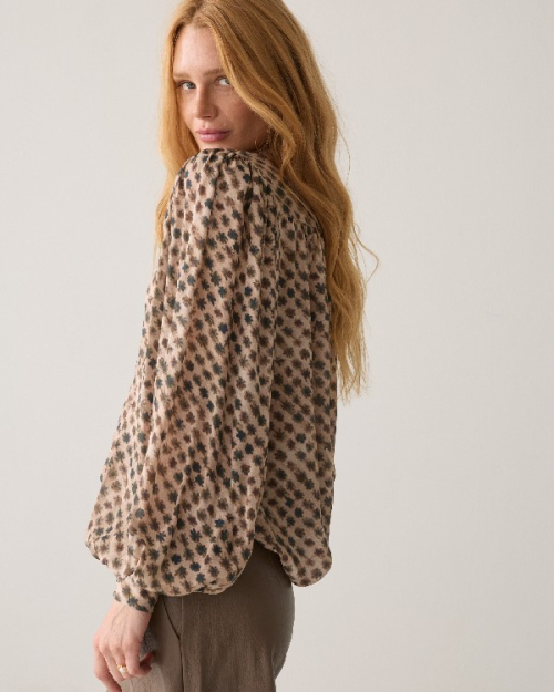 Blouse à imprimé flou