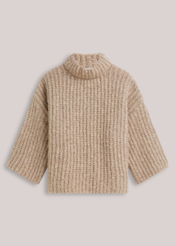 Pull asymétrique tricoté sans coutures