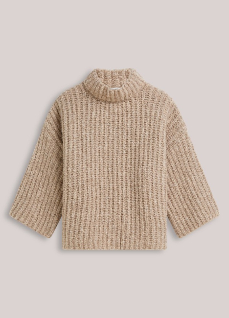 Pull asymétrique tricoté sans coutures